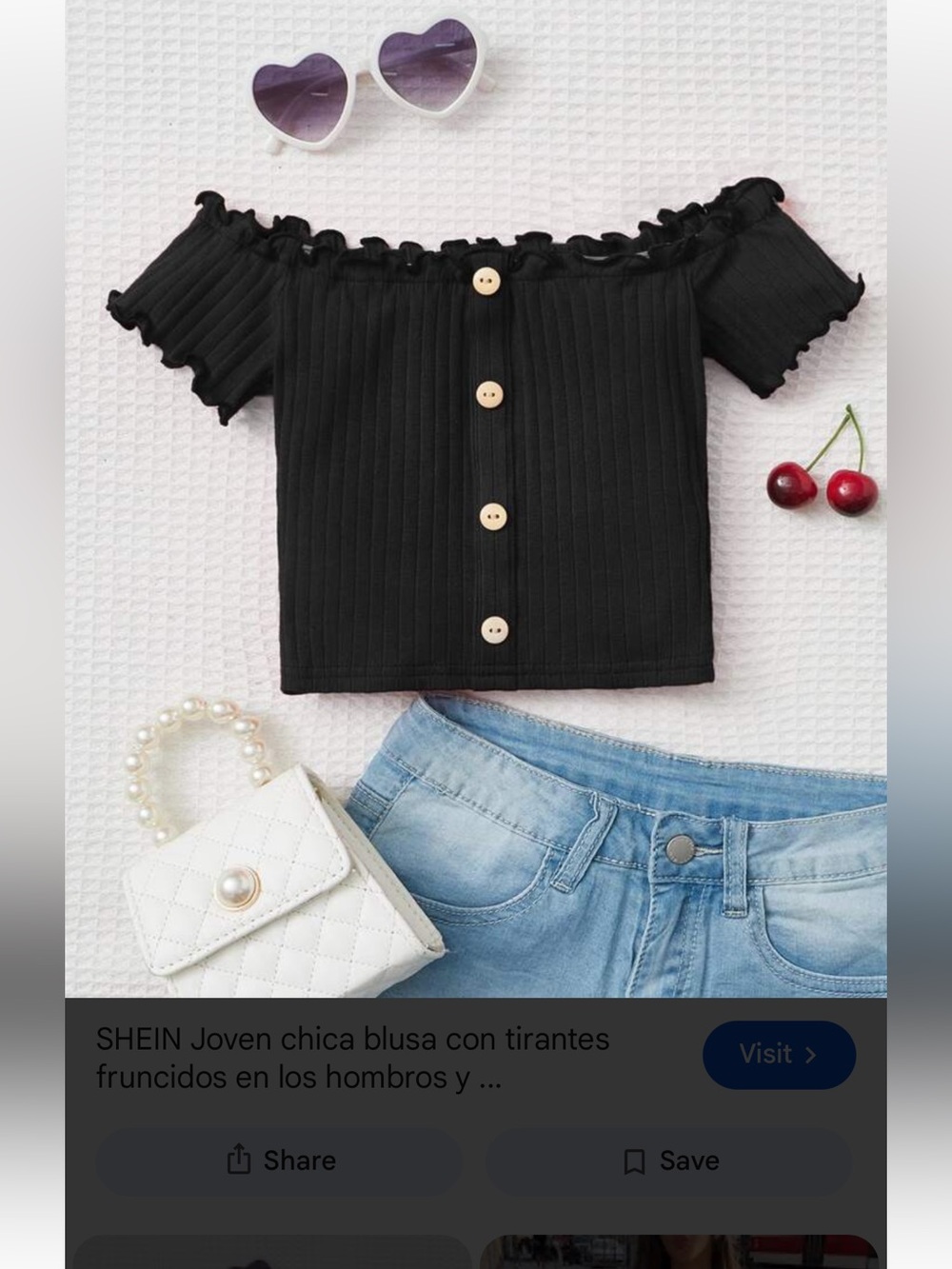 Aeropostale Black Off-Shoulder Ribbed Button Crop Top